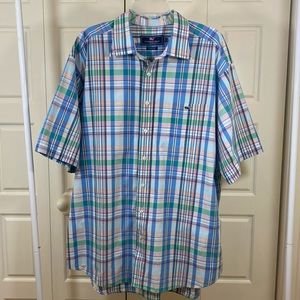 Vineyard Vines Plaid Stripped Whale Shirt